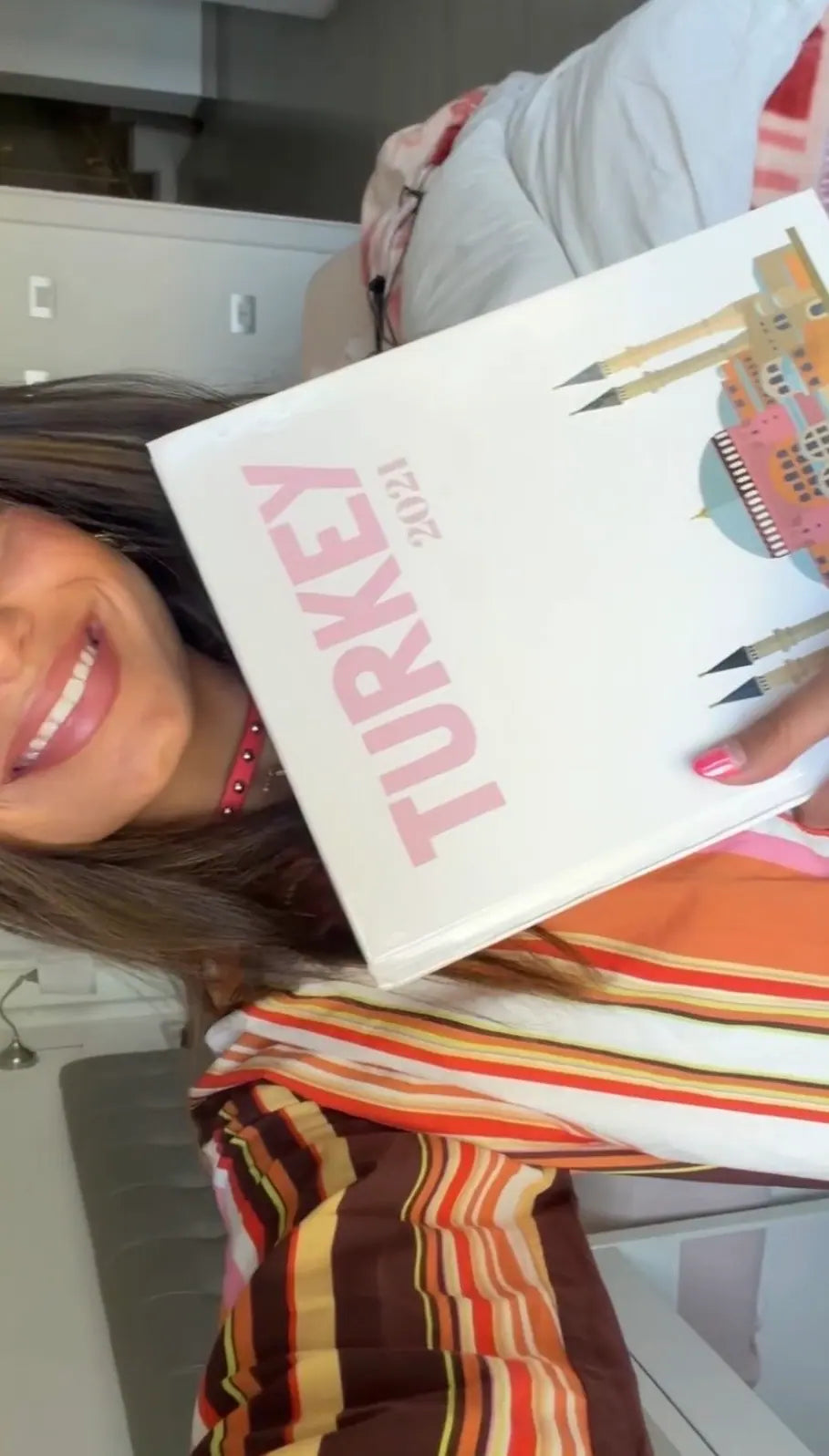A Picskis photobook, printed and opened at home